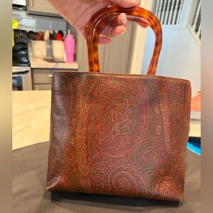 ETRO Paisley Pattern E Logo Plastic Handle PVC Pouch
Handbag (2PIECE)